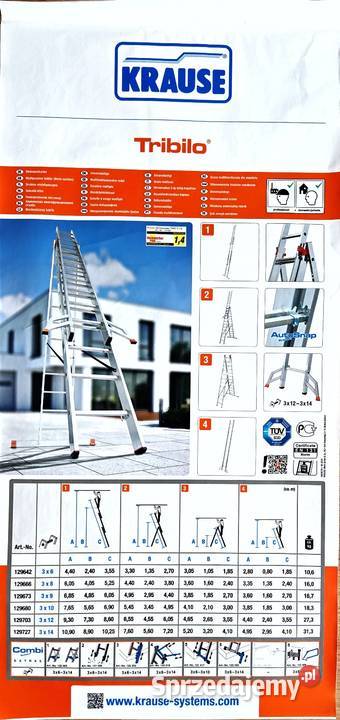 Wynajem Drabina alu 3x7 do 3X15 szczebli i Szczecin