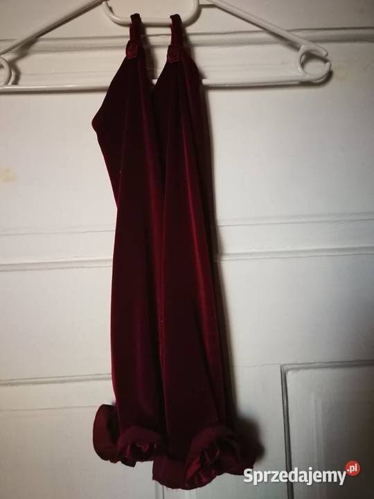 Bordowa suknia wieczorowa Zielonki