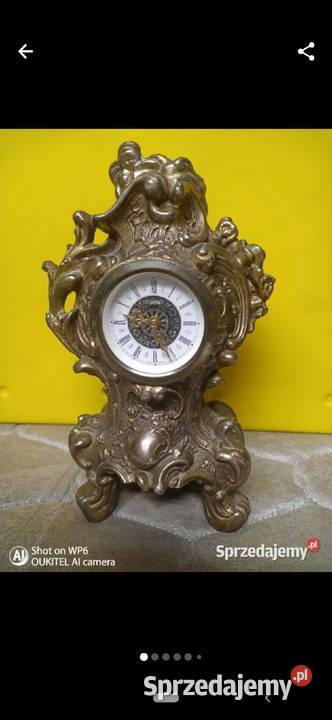 Mosiężny zegar kominkowy Mercedes stołowy Błaszki