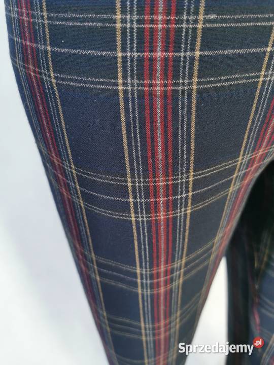 ciepłe spodnie w kratę 4648 lubelskie Lublin