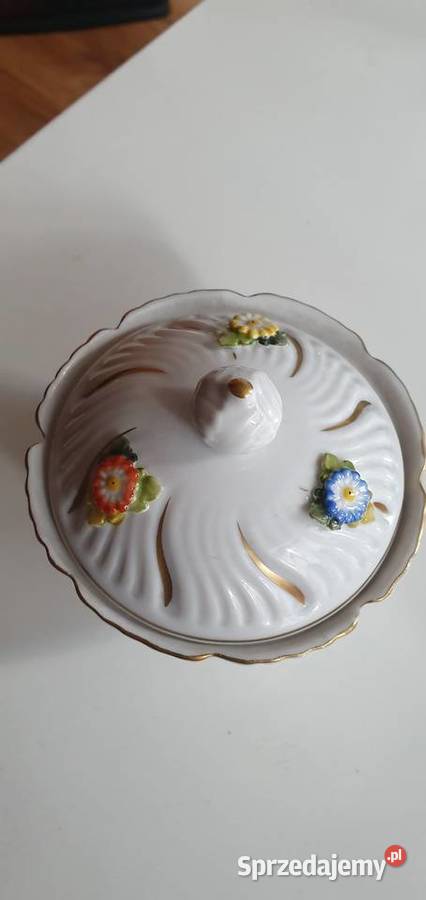 Porcelanowa Cukiernica zdobiona Super Okazja Szprotawa