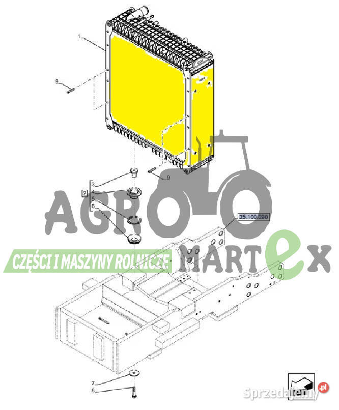 84271052 CHŁODNICA WODY TD CNH Wichrów sprzedam