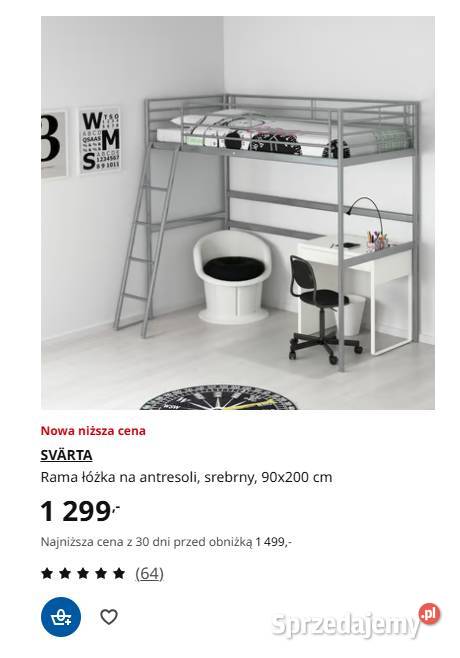 METALOWE ŁÓŻKO Z IKEI