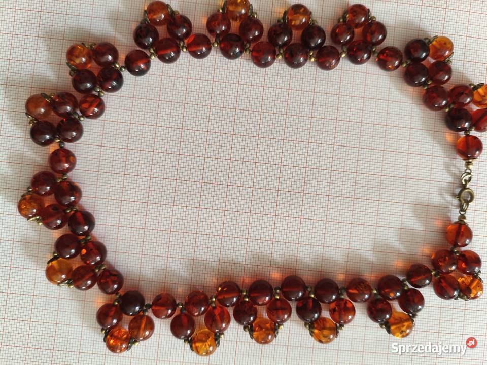 Kolia bursztyn kulki Białystok sprzedam