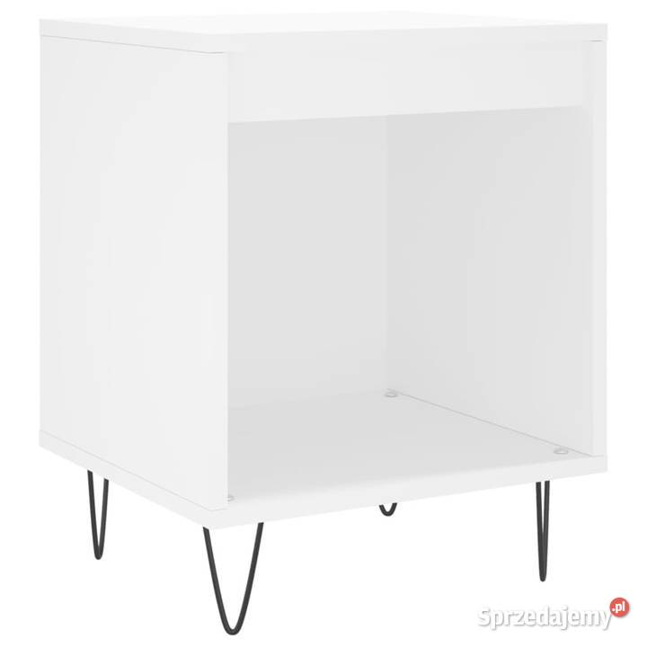 Szafka nocna biała 40x35x50 materiał