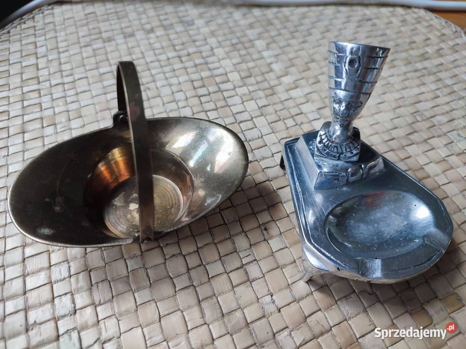 Koszyczek z mosiądzu i popielniczka neffrette