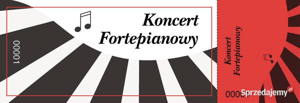 Bilet wstępu wejściówka grafika dowolna 145x50 Piła