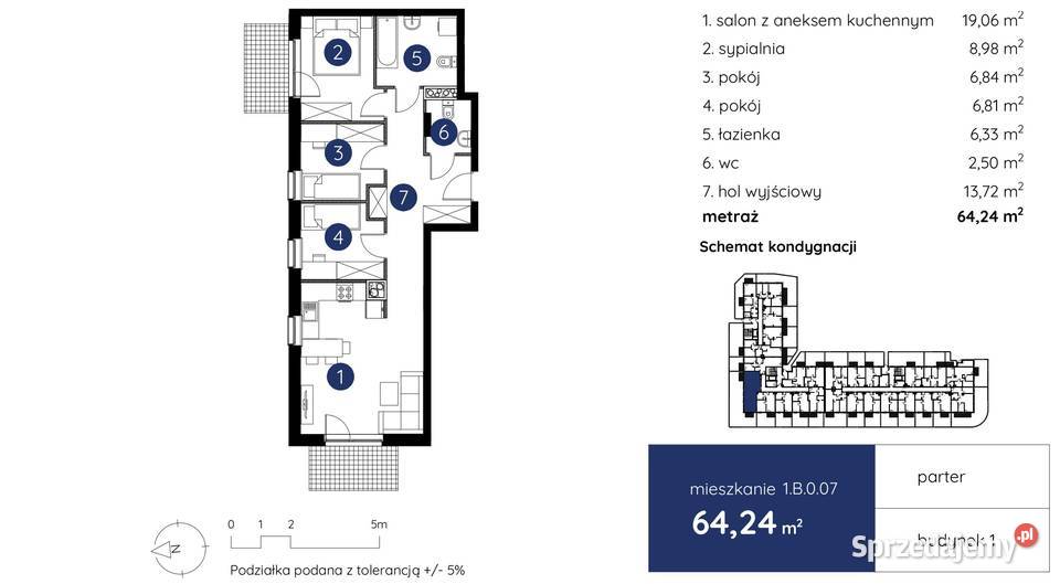 Nowe mieszkanie stan deweloperski 6424 m2 4 lubelskie sprzedam