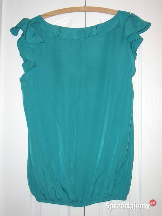 Turkusowa bluzka z falbanką lubelskie Lublin