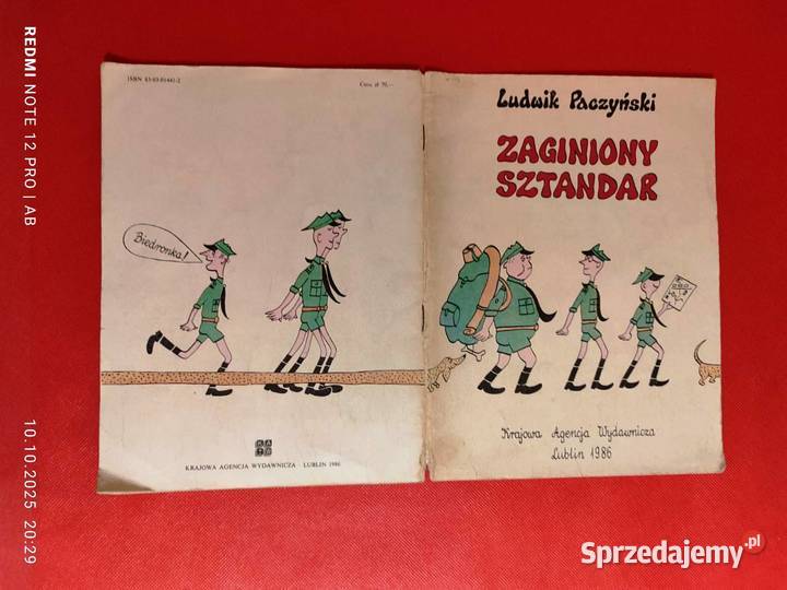 Zaginiony sztandar Ludwik Paczyński wyd 1 z 1986 Katowice