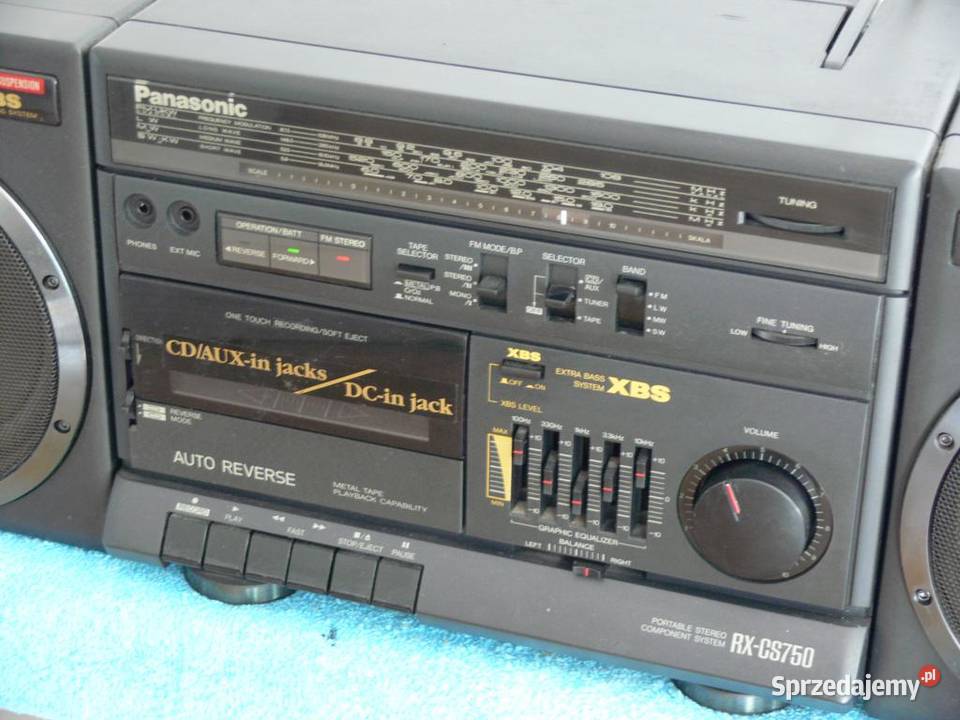 Radiomagnetofon Bombox Panasonic RXCS750 Vintage Radioodtwarzacze Jasło
