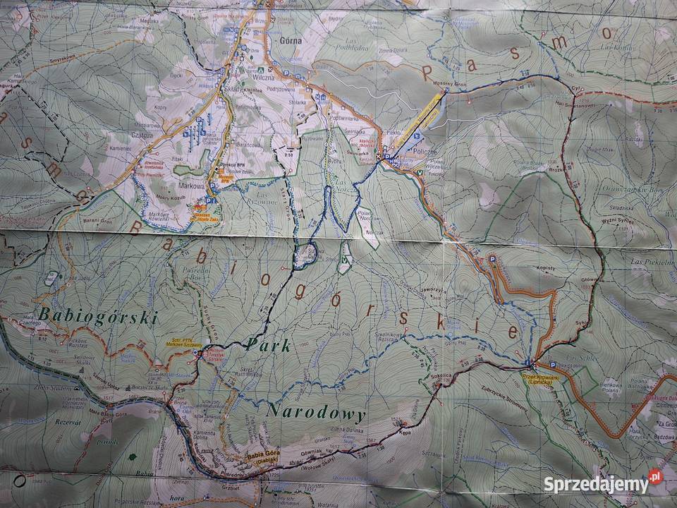 Zawoja Babia Góra 1 30 000 Compass mapa Mapy i przewodniki Kraków
