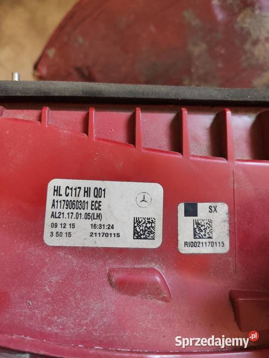 Mercedes Benz cla w117 poliftowa lampa tylna Lampy tylne Gołotczyzna sprzedam