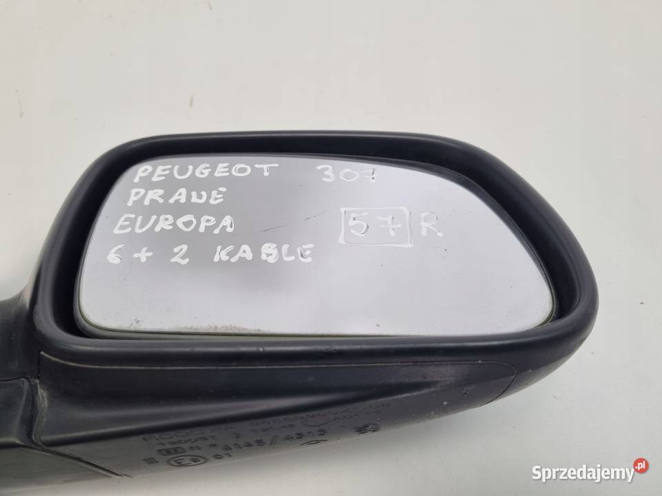 LUSTERKO Peugeot 307 0108 PRAWE PASAŻERA 62 8 Chełm