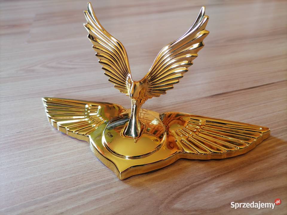 Metalowy chromowany Emblemat naklejka ptaka na Konstantynów Łódzki