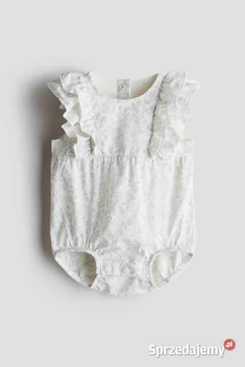 Body dziewczęce HM 74 bawełna niebieskie kwiatki zachodniopomorskie Szczecin