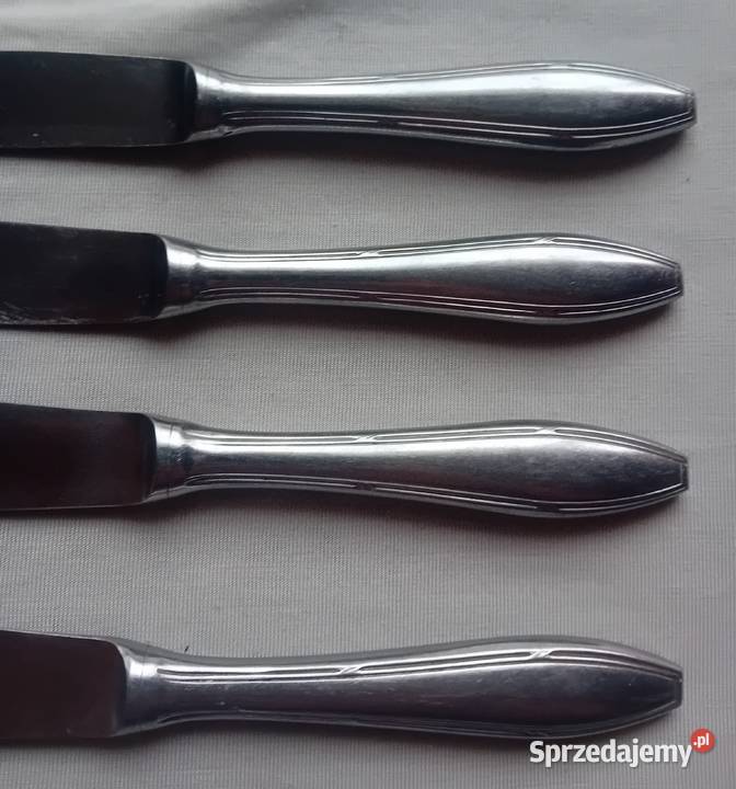 Zestaw 4 noży stołowych Hefra Stal nierdzewna wielkopolskie Koźminek sprzedam