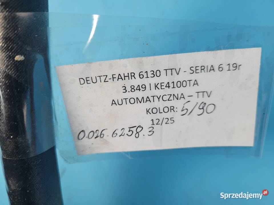 DEUTZFAHR 6130 TTV PRZEWÓD INSTALACJI Kolno sprzedam