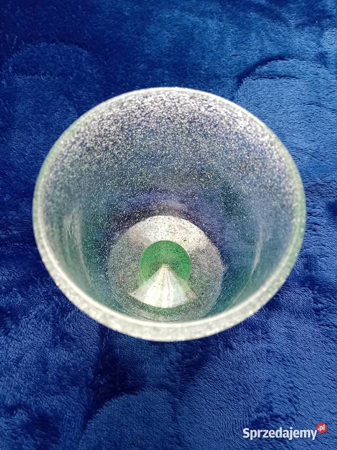 Zestaw 3 zielonych kielichów Goblet szkło mocno
