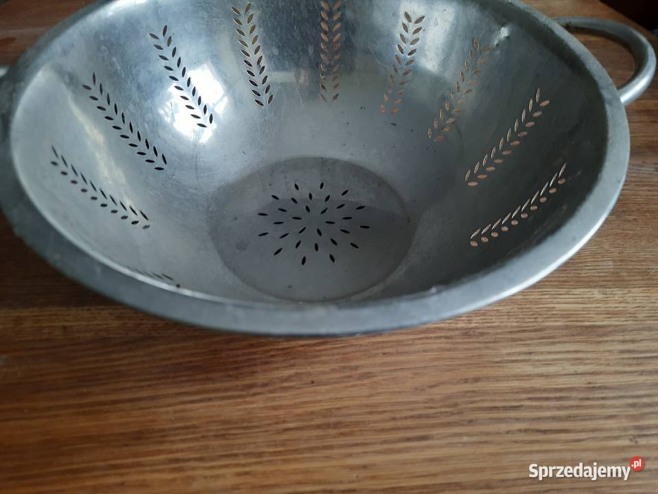 Duży durszlak cedzak sitko średnica 28 wysokość Morąg