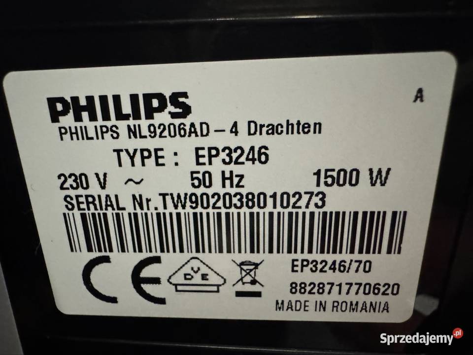 Ekspres do kawy PHILIPS 3246 LatteGo Premium Warszawa sprzedam