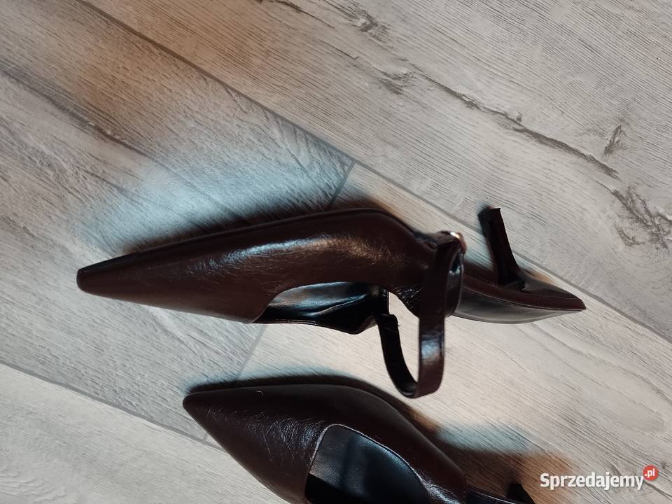 4041 Brązoweczekoladowe czółenka wieczorowe z inna Kraków