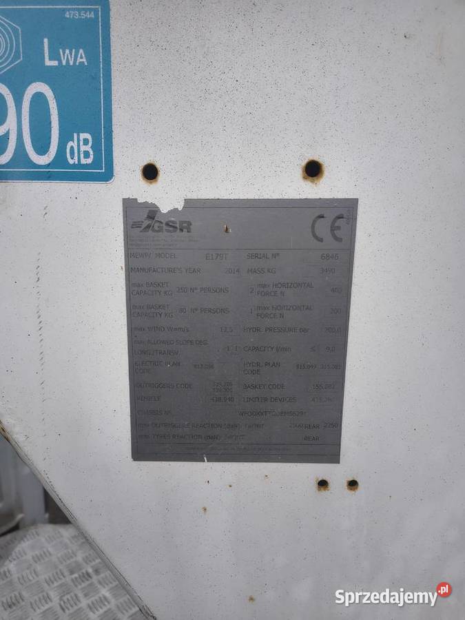 Podnośnik koszowy GSR 179t Transit Motoryzacja Katowice