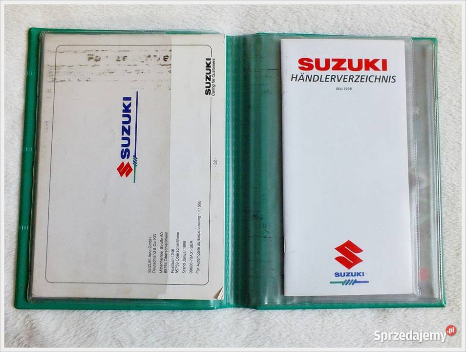 SUZUKI Futerał Książka serwisowa Dokumenty Żary