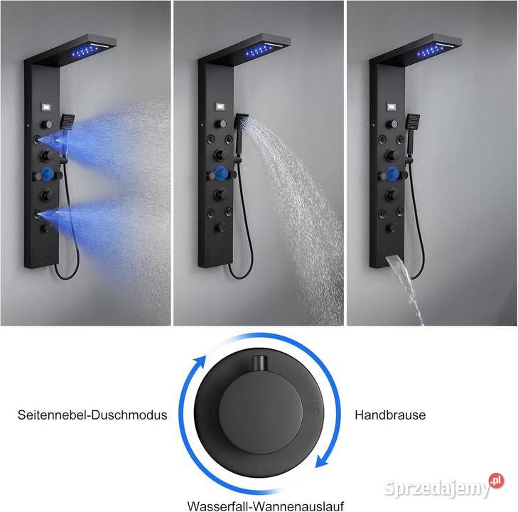 Panel prysznicowy LED KEOKBON KOB9088B Natryski Jadowniki