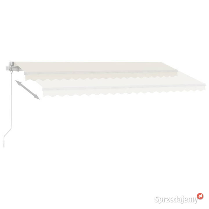 Ręcznie zwijana markiza z LED 400 x 300 kremowa Warszawa sprzedam