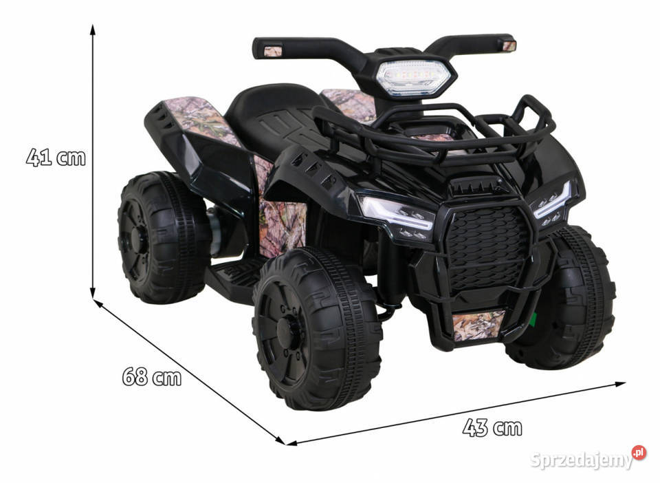 Quad Storm na akumulator dzieci Czarny pojazd na Łopuszno