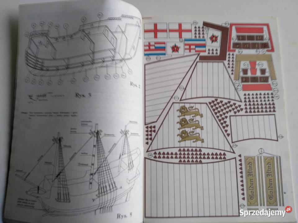 Model kartonowy Szkutnik Statek Golden Hind