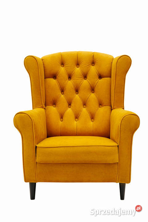 Fotel Glamour Podnóżek Złoty Rzeszów