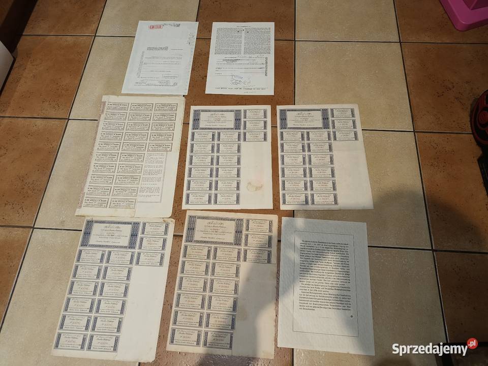 Sprzedam akcje papiery wartościowe śląskie Bytom