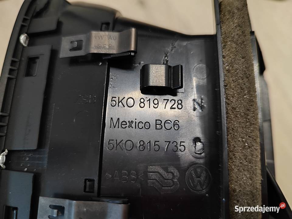 kratki nawiewu komplet vw golf 6 5k 5k0819728 Bielsko-Biała