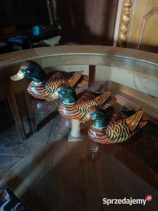 Kaczki ozdobne drewniane malowane kujawsko-pomorskie Lipno