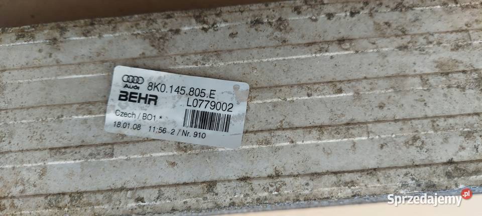 INTERCOOLER AUDI A4 B8 A5 8T Q5 A6 A7 8K0145805E Międzychód