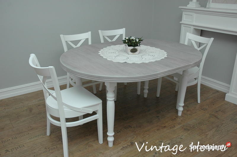 Prowansalski stół okrągły rozkładany ręki Warszawa