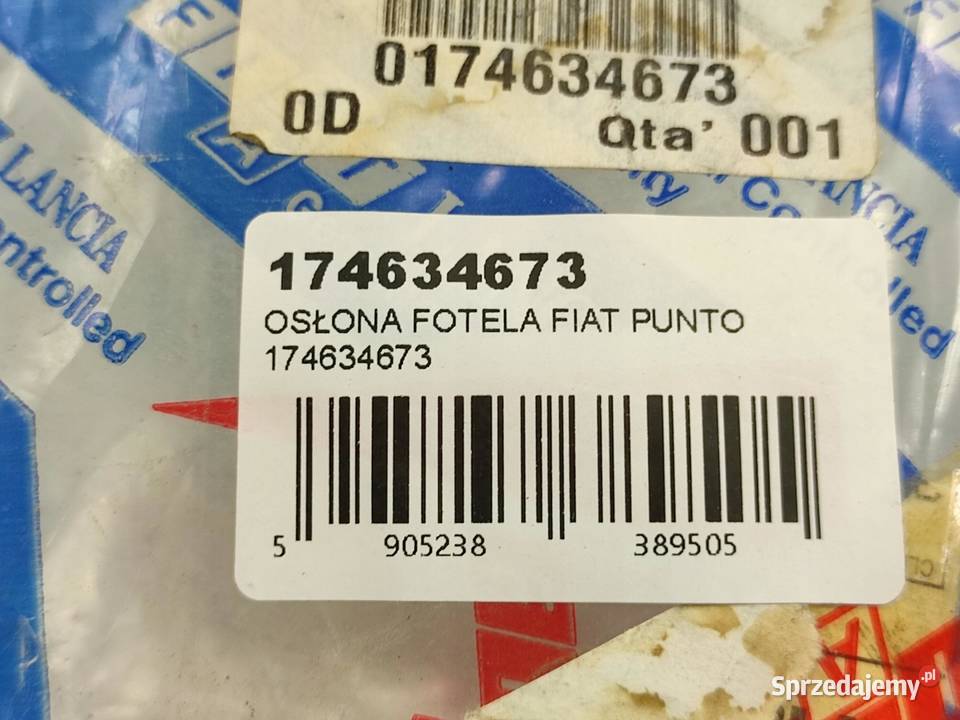 OSŁONA FOTELA PRAWY PRZÓD FIAT PUNTO 19931997