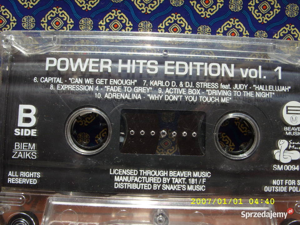 Pop kaseta Power hits edition VOL1 Wołów