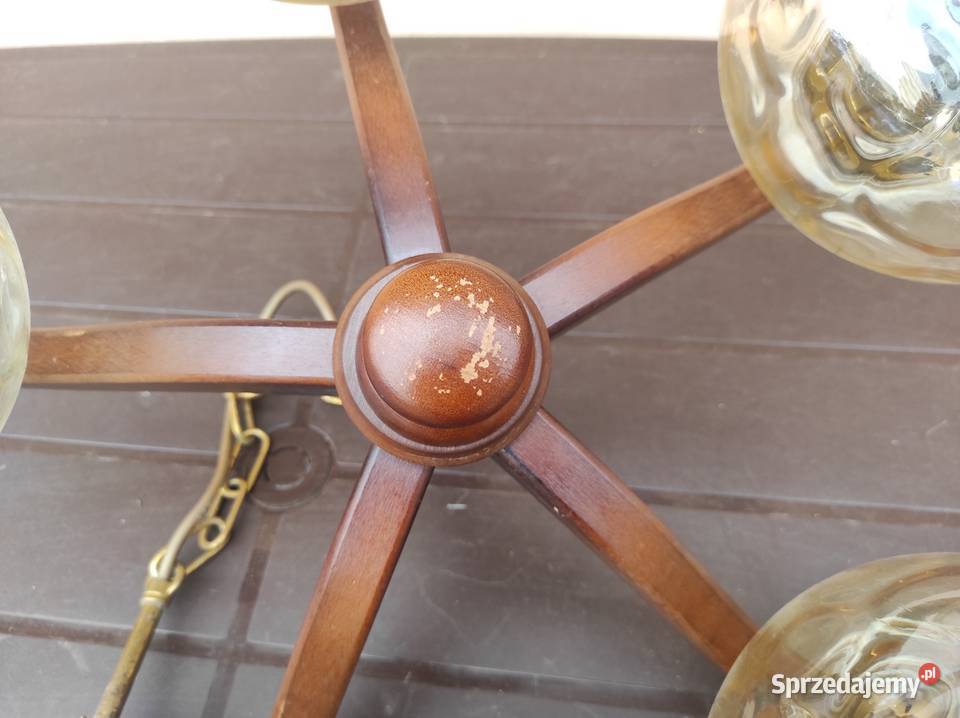 Lampa żyrandol stara prl Schodnia