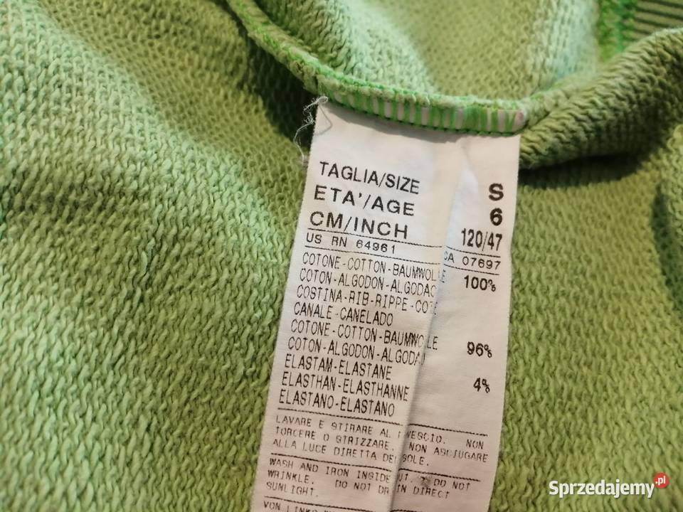 Rozpinany golf bluza długi rękaw zielona 120 Czeladź