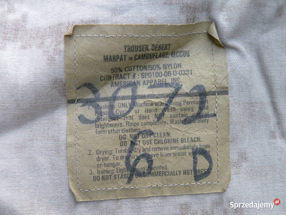 Spodnie MCCUU desert marpat USMC Small long Wrocław