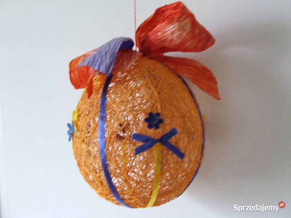 Dekoracyjne jajko wielkanocne pomarańczowe 16 20 Wielkanoc Oborniki Śląskie
