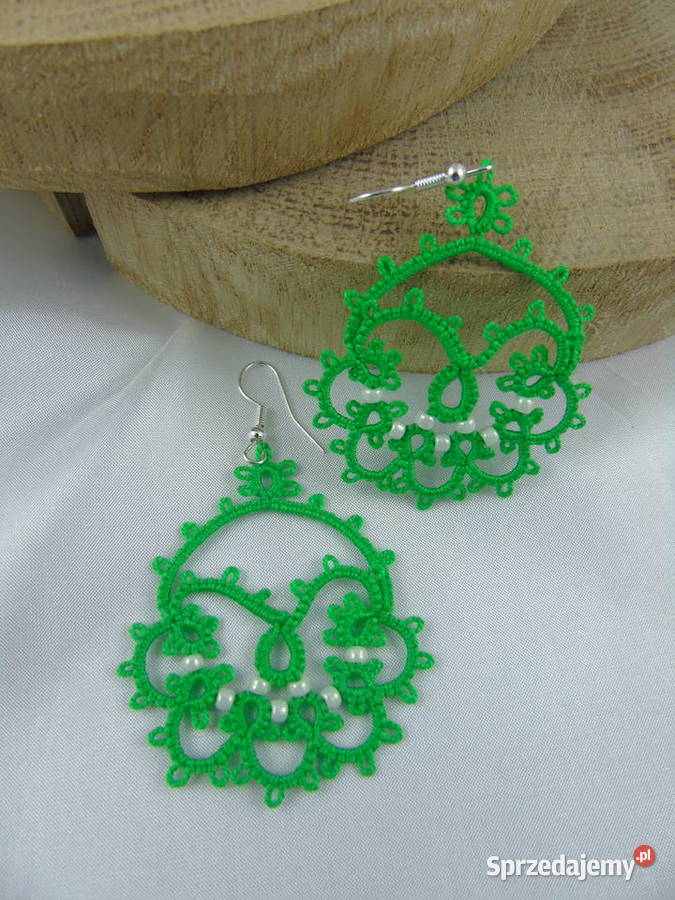 Kolczyki frywolitkowe różne wzory i kolory Wiśniowa sprzedam