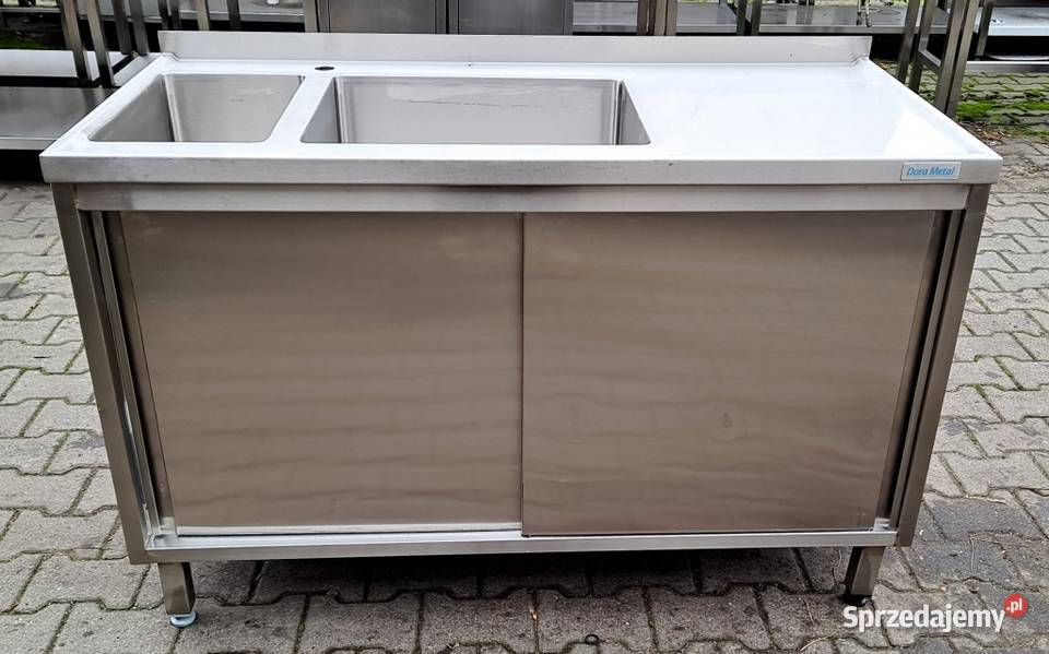 Zlew 2 Komorowy z Szafką Drzwi Suwane 1306085 Gastronomia Nowe Skalmierzyce