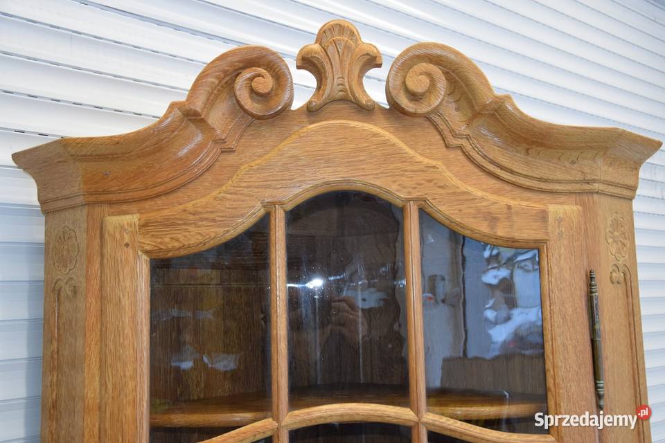 witryna narożna z drewna dębowego nowa Olsztyn