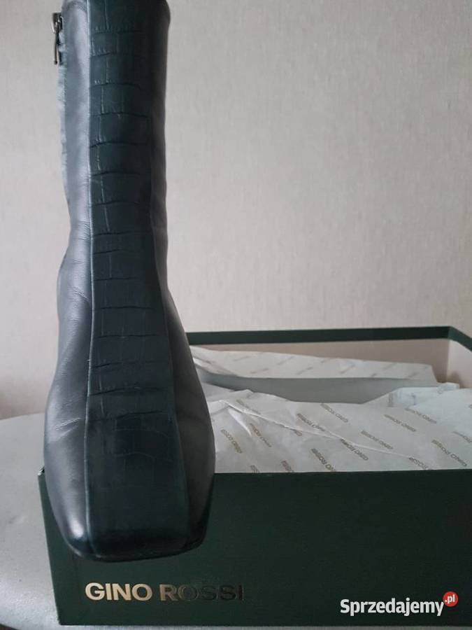 Damskie botki na obcasie Gino Rossi skóra Kozaki Chorzów