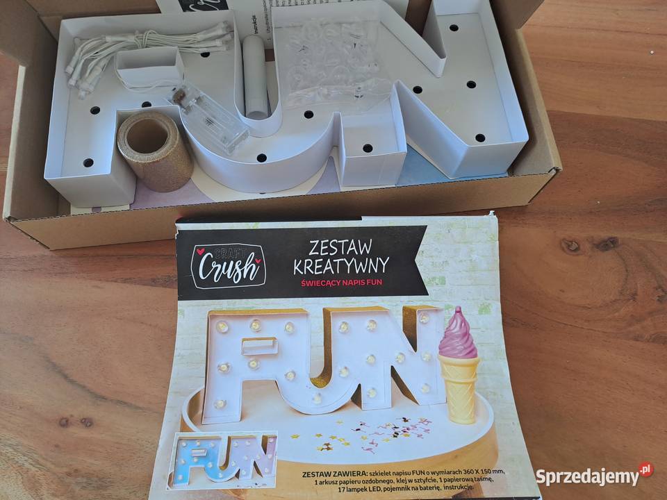 Fun Świecący Napis Neon Fun Zestaw kreatywny mazowieckie Warszawa sprzedam