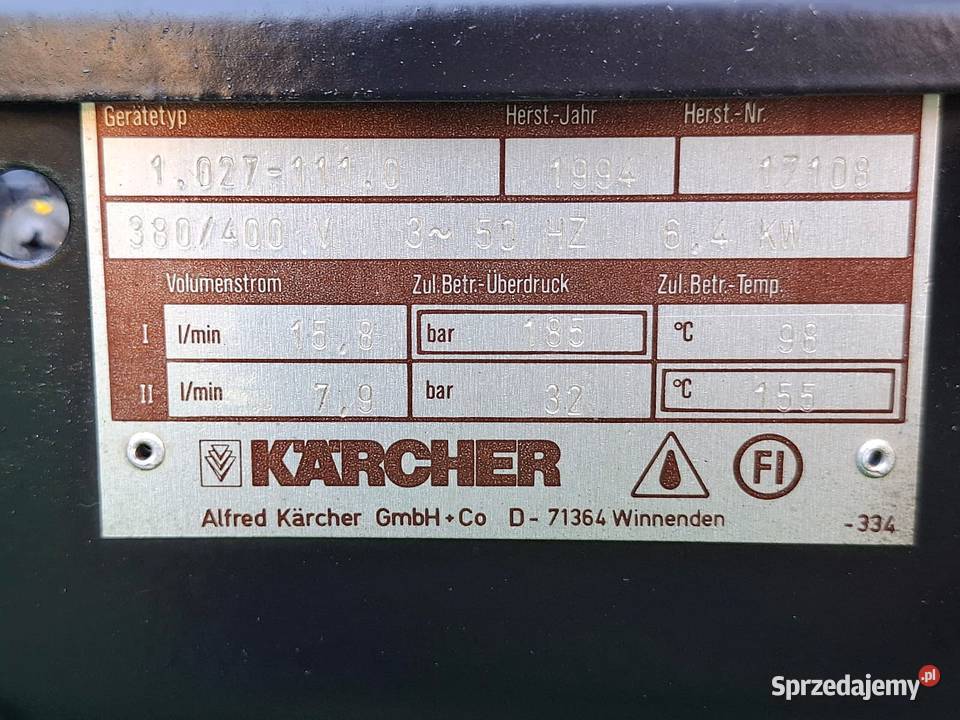 Myjka Gorąco wodna KARCHER HDS 995 Gwarancja Radom sprzedam